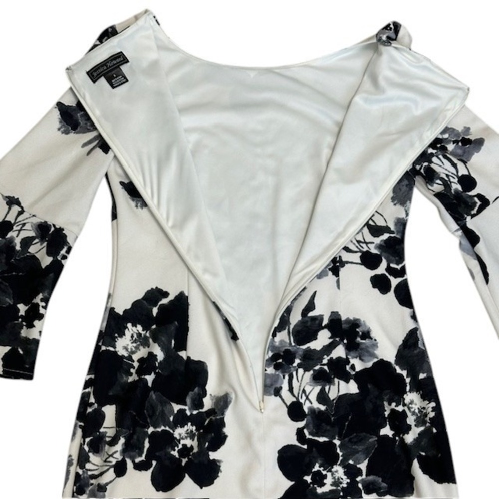 Jessica Howard White Floral Bell Sleeve Sheath‎ Dress Party Cocktail SZ 6 - Picture 11 of 12